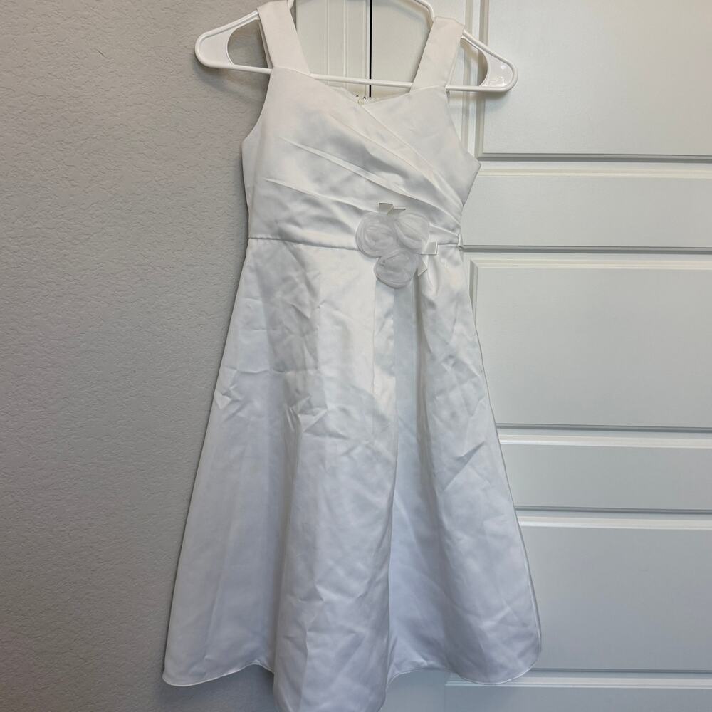 Y2K Bonnie Jean Girls 7 Communion Formal Dress Rosette